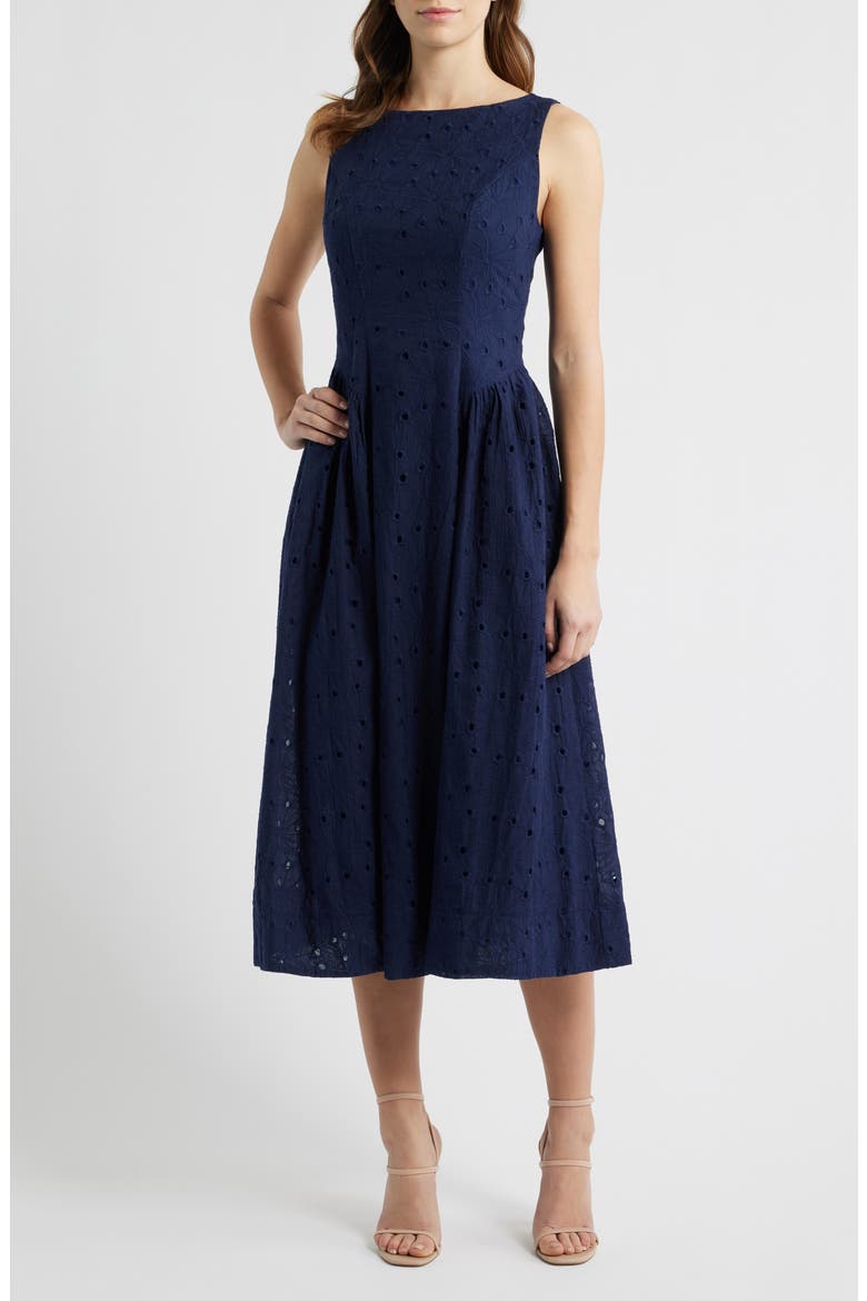 broderie anglaise midi dress Midi broderie anglaise dress
