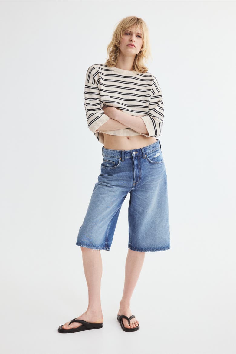 Knitted T-shirt, Alternate, color, Cream/striped