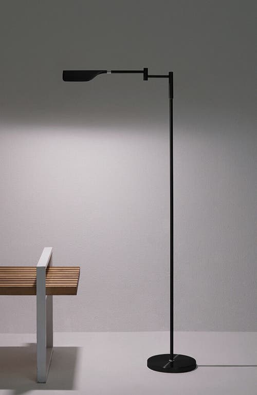 Brightech Leaf 53" Industrial Led Task Floor Lamp With Metal Empire Shade, 3-way Dimming