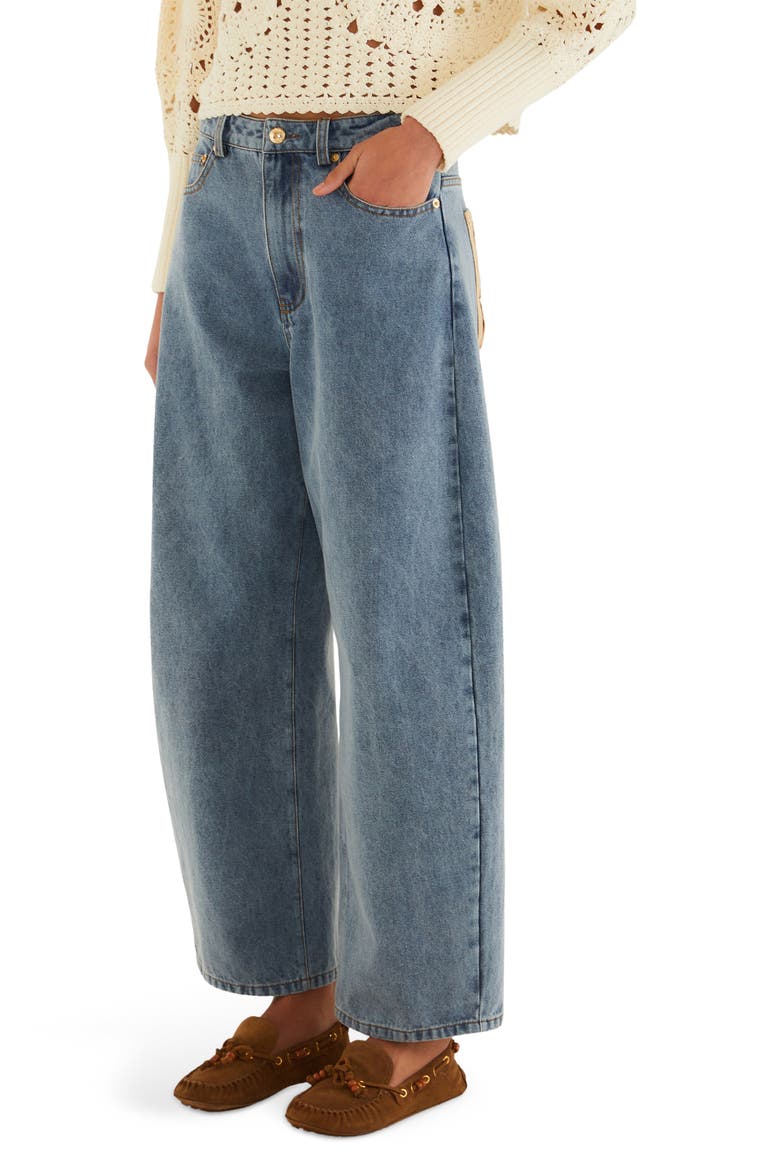 Richelieu Wide Leg Jeans, Alternate, color, DENIM
