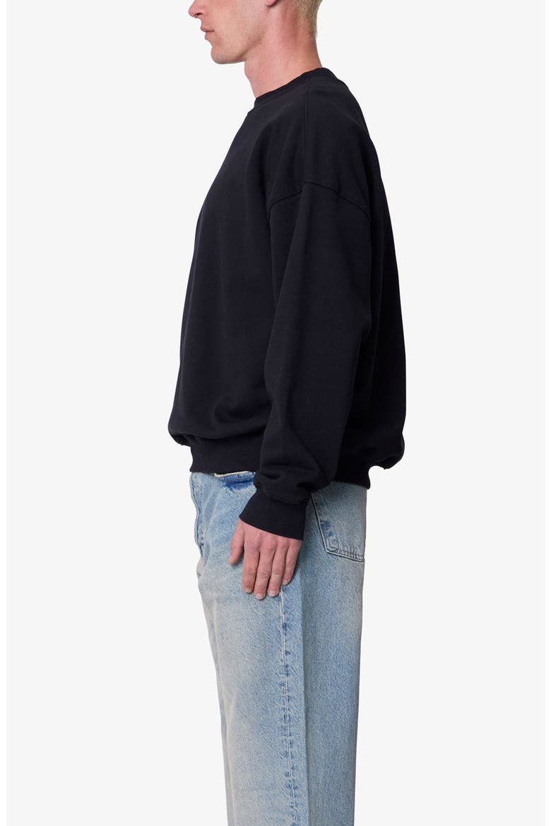 Heavyweight Basic Crewneck Sweatshirt, Alternate, color, BLACK