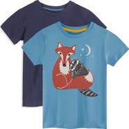 Mightly Organic Cotton Boys Short Sleeve Graphic T-Shirt 2-pack