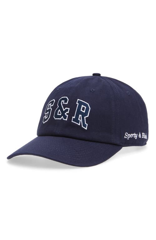 Sporty And Rich Sporty & Rich Ivy Adjustable Baseball Cap In Blue