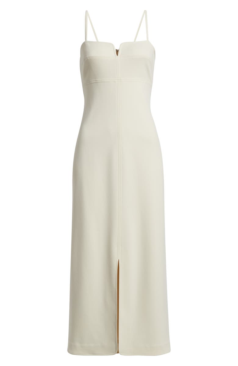 Vince Camuto Scuba Crepe Sleeveless Sheath Dress, Alternate, color, Ecru