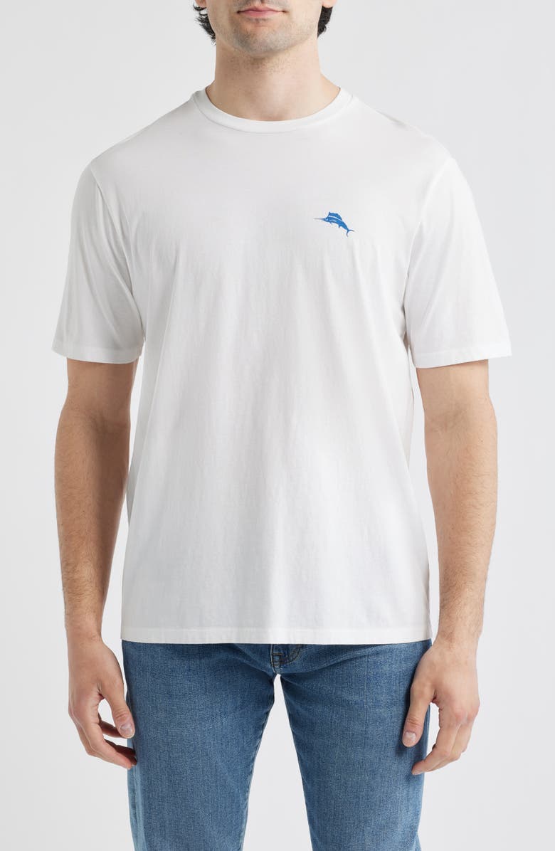 Tommy Bahama Three's a Party Cotton Graphic T-Shirt, Main, color, White