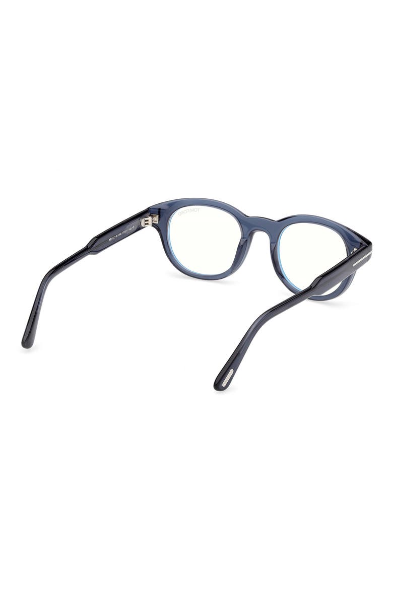 47mm Round Optical Glasses, Alternate, color, SHINY TRANSPARENT NAVY BLUE