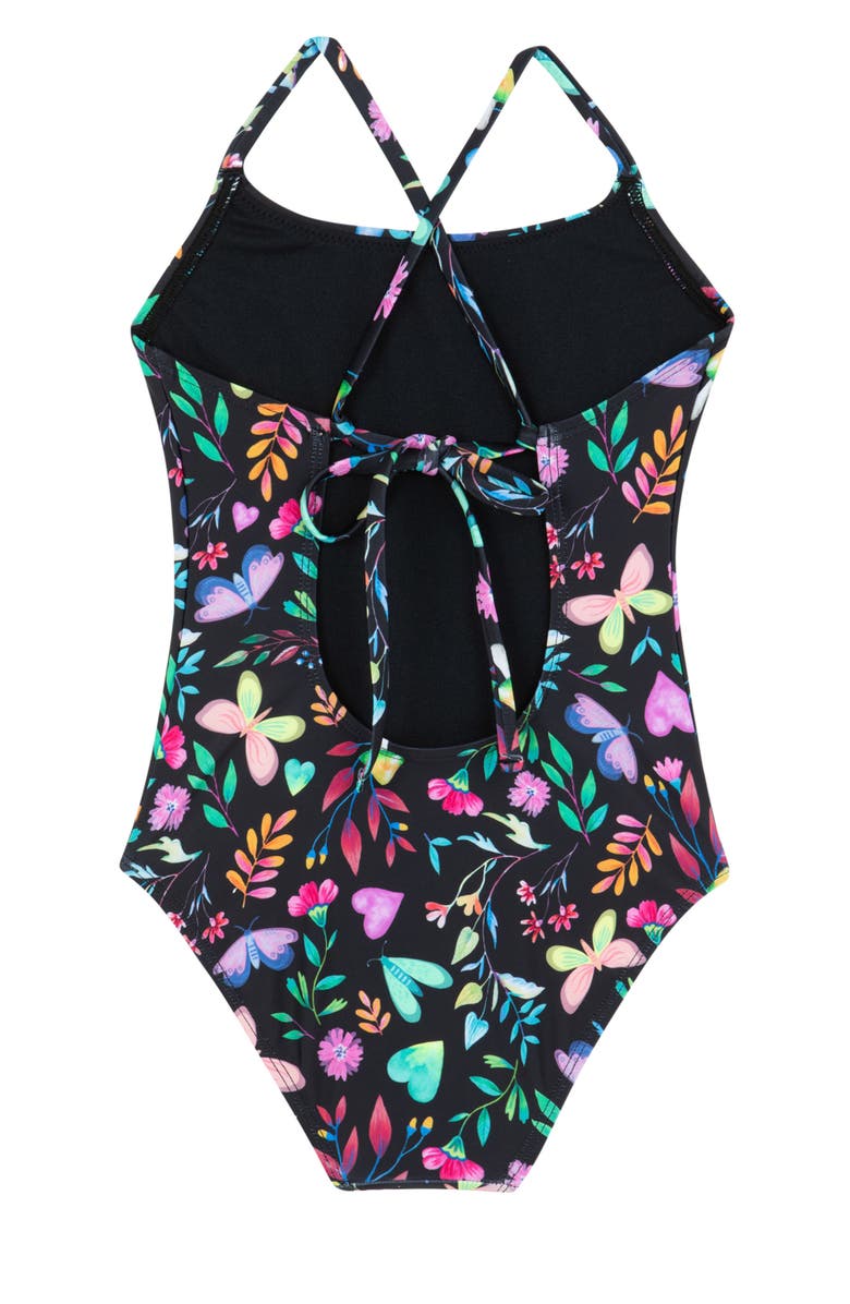 Gottex Kids Butterfly Dream Criss Cross Tie Back One Piece, Alternate, color, Multi