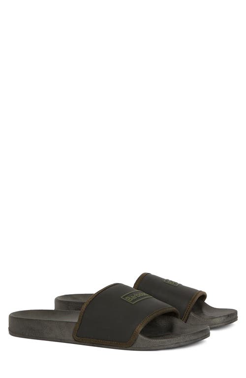 Barbour Cresswell Slide Sandal In Black