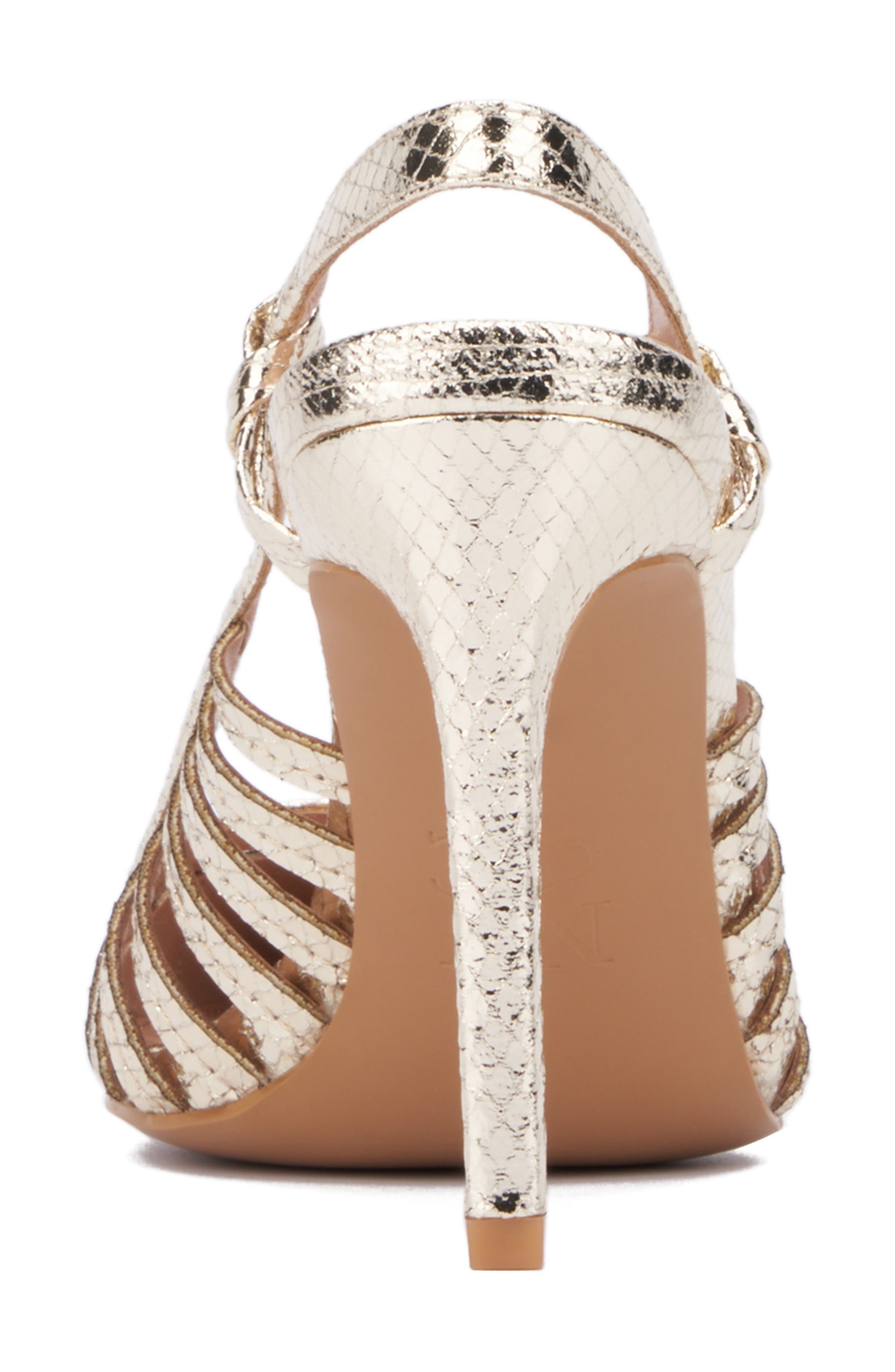 NEW YORK AND COMPANY Magdalene Croc Embossed Slingback Pump, Alternate, color, Gold