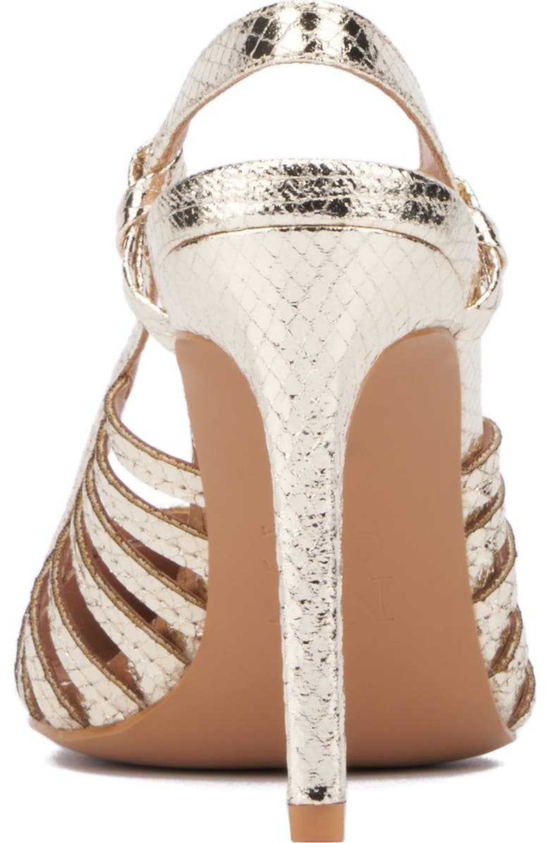 NEW YORK AND COMPANY Magdalene Croc Embossed Slingback Pump, Alternate, color, Gold