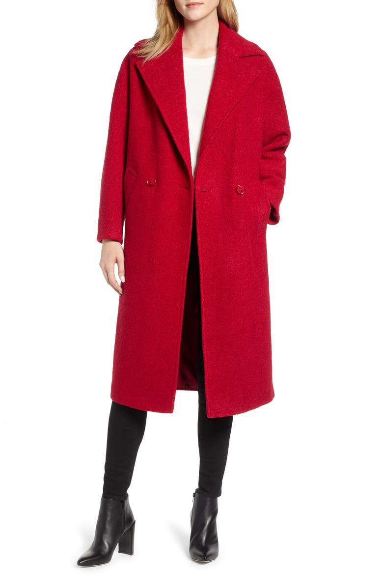 Oversize Coat, Main, color, RED