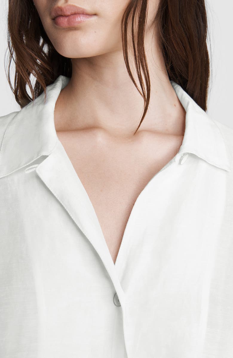 rag & bone Reed Linen Blend Shirt, Alternate, color, White
