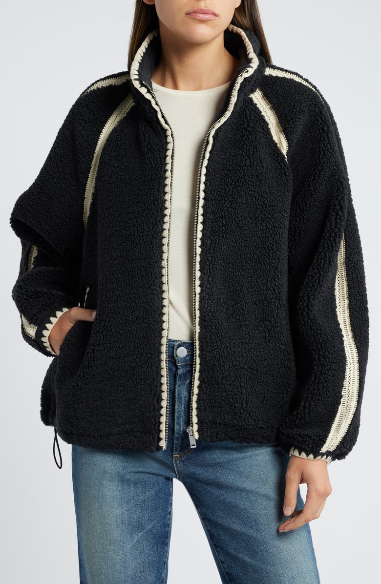 Nikia Open Stitch Detail Uggfluff Fleece Jacket