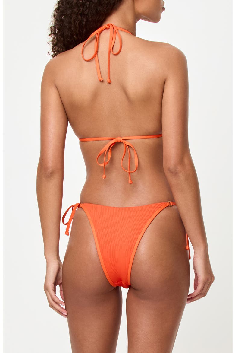 Banning Side Tie Bikini Bottoms, Alternate, color, POPPY