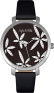 Sophie and Freda Sophie & Freda Key West Leather-Band Watch w/Swarovski Crystals