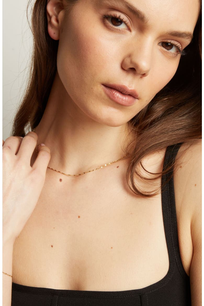Unbreakable Barely There Chain Necklace, Alternate, color, Yellow