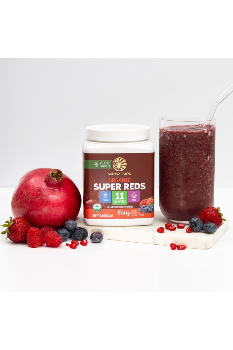 Organic Super Reds Powder, Berry, 252g Tub, Alternate, color, No Color
