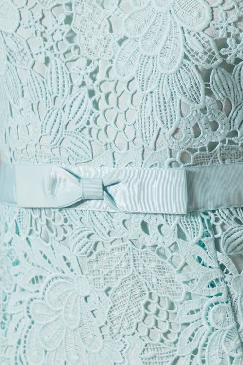 Coast Lace Bow Belt Midi Dress In Blue