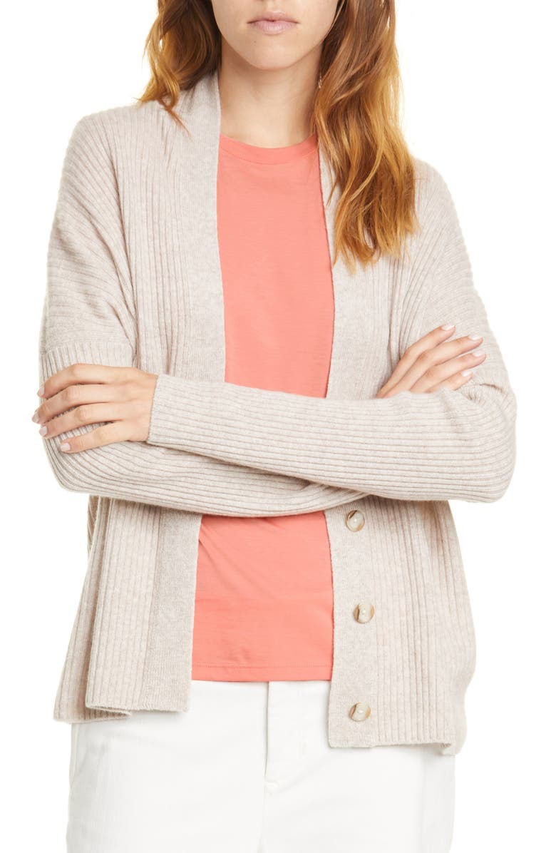 Vince Rib Wool & Cashmere Cardigan, Main, color, 
