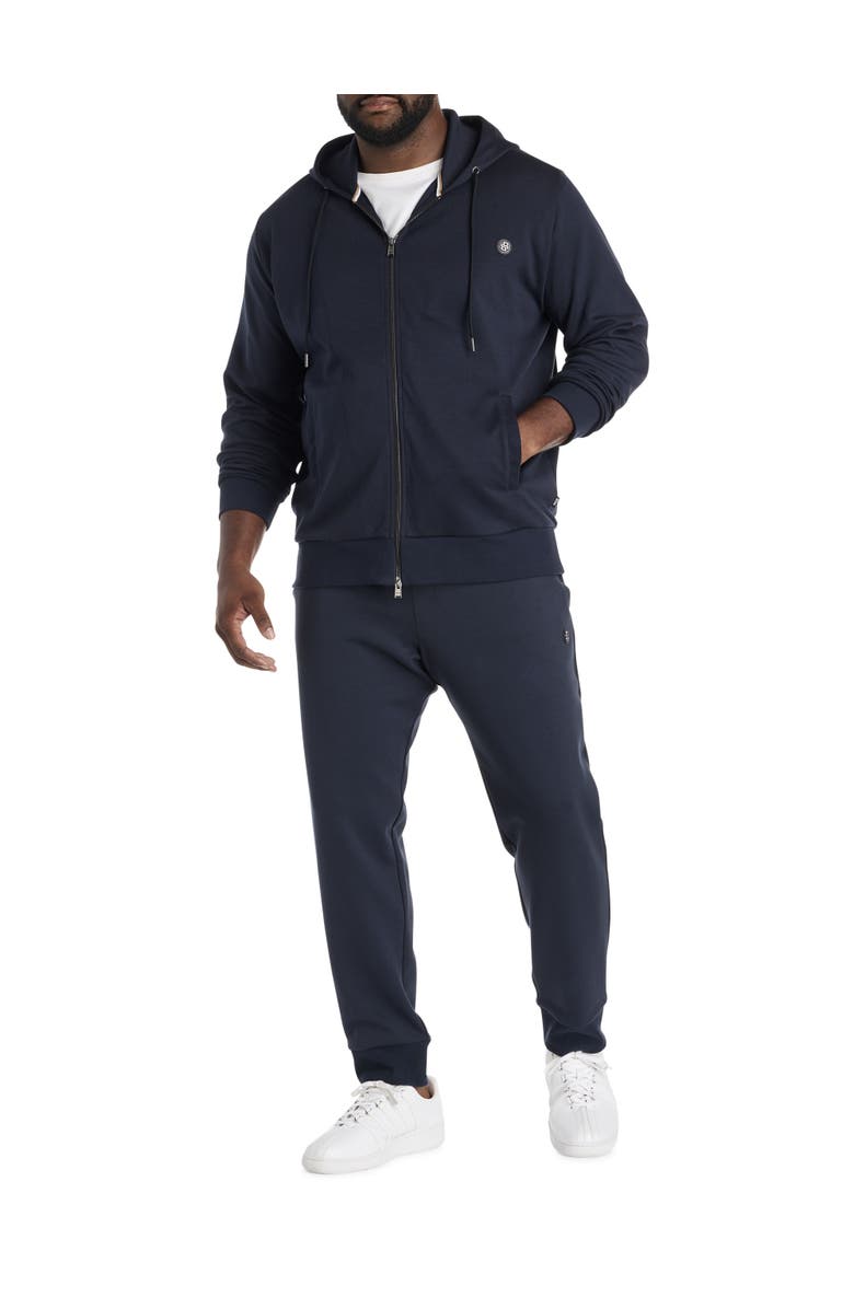 BOSS Big & Tall Front-Zip Hooded Jacket, Alternate, color, Dark Blue