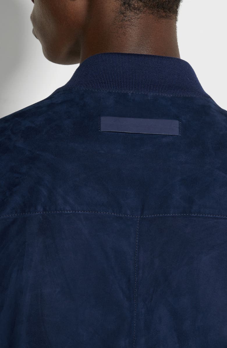 ZEGNA Suede Bomber Jacket, Alternate, color, 