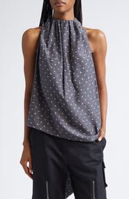 Acne Studios Silk Jacquard Bow Blouse