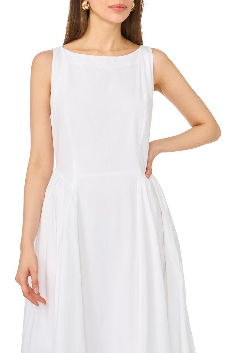 Godet Pleat Maxi Dress, Alternate, color, ULTRA WHITE