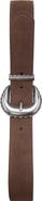 MANGO Engraved Buckle Suede Belt