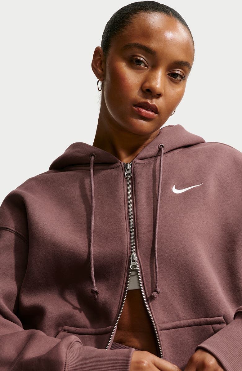 Nike Sportswear Phoenix Fleece Full Zip Hoodie, Alternate, color, Tattoo/Sail