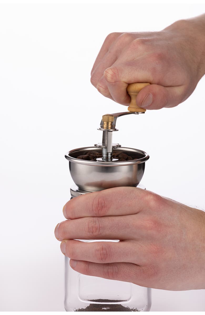 Kilner Coffee Grinder Set, Manual Grinder with Glass Storage Jar, Alternate, color, Clear