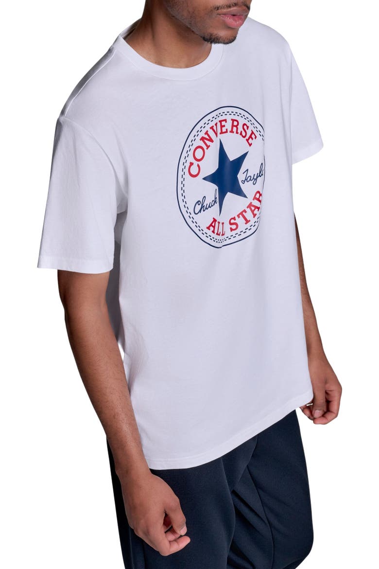 Chuck Taylor All Star Logo T-Shirt, Alternate, color, WHITE 10A