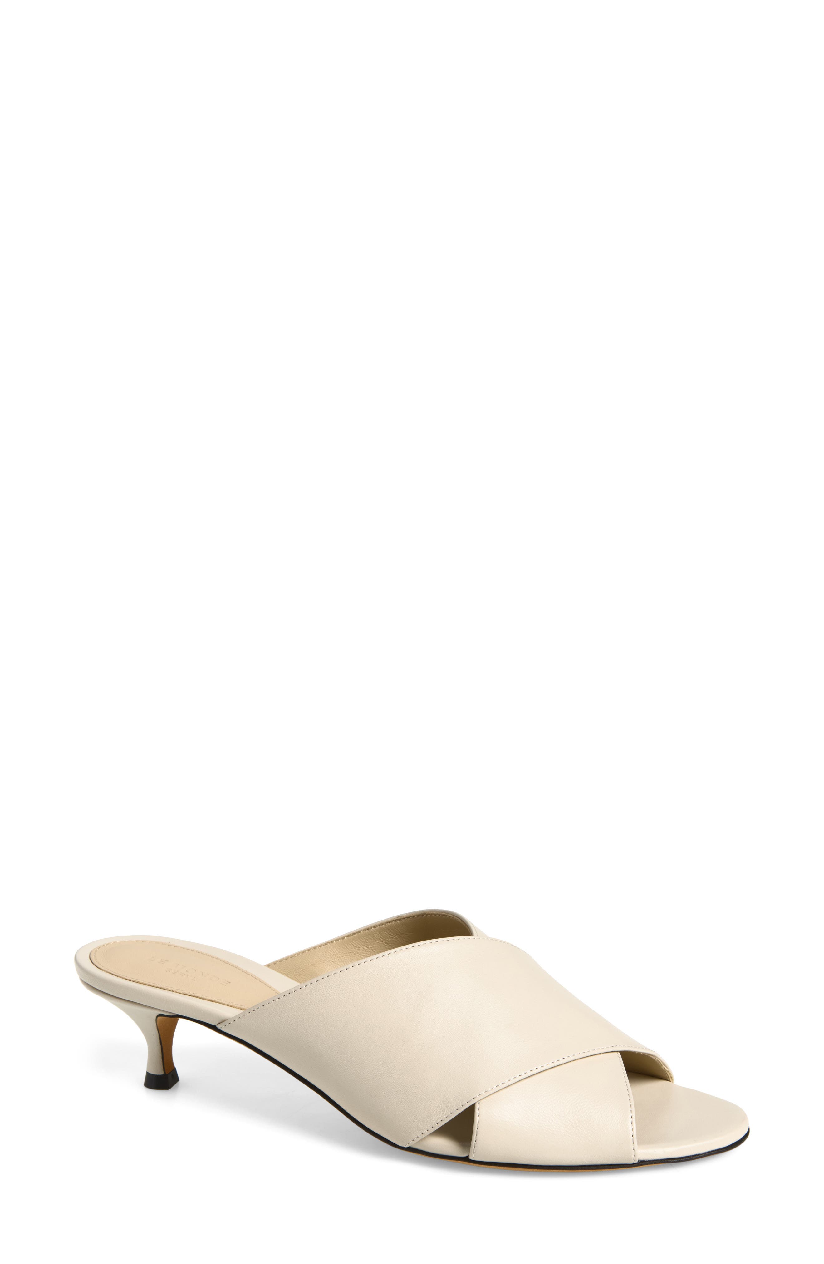 Luca Kitten Heel Slide Sandal (Nordstrom Exclusive), Main, color, IVORY