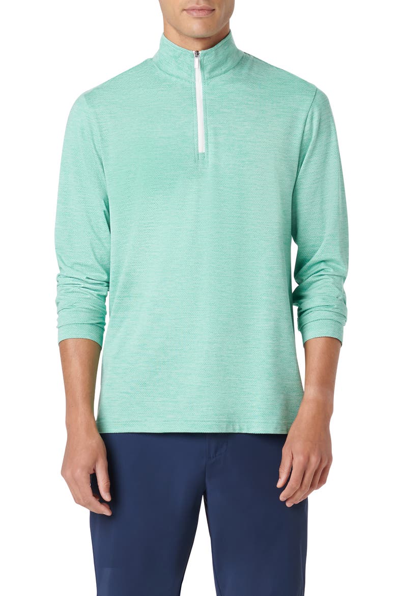 Quarter Zip Performance Pullover, Main, color, MENTHOL