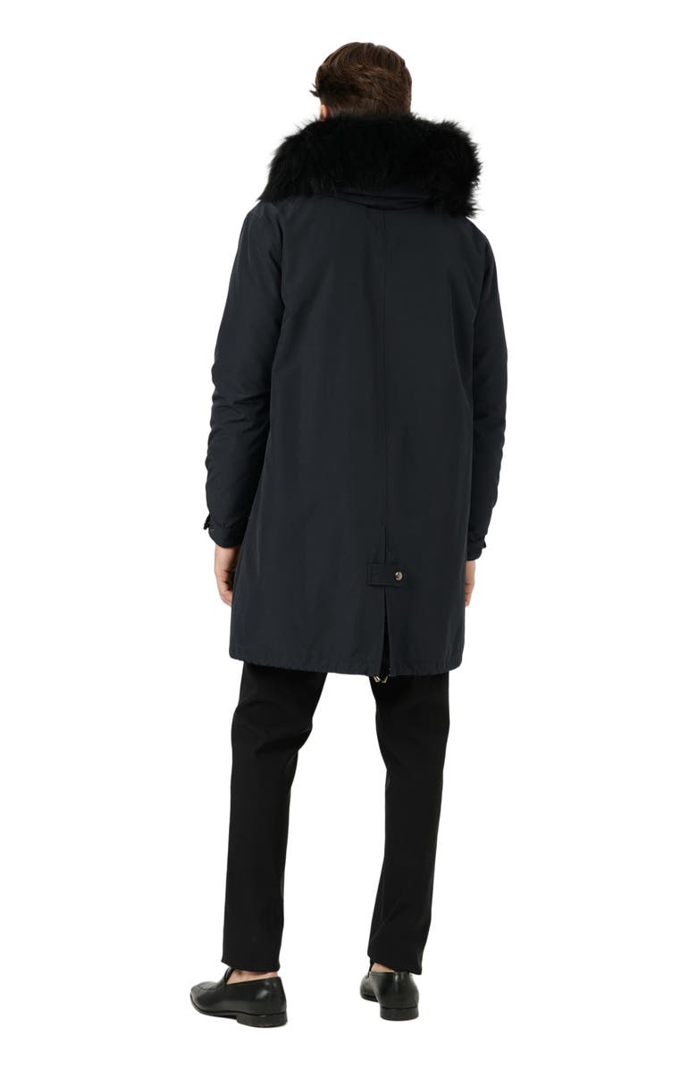 GORSKI Parka With Shearling Lamb Trim, Alternate, color, Black/Black