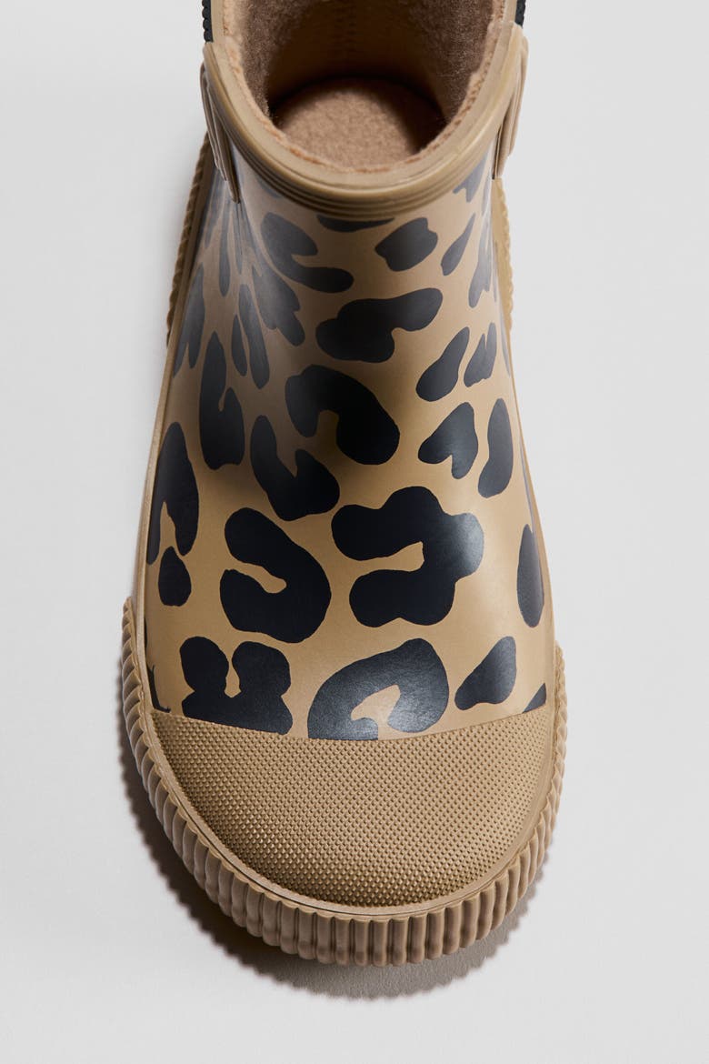 Rubber Boots, Alternate, color, Dark beige/leopard print