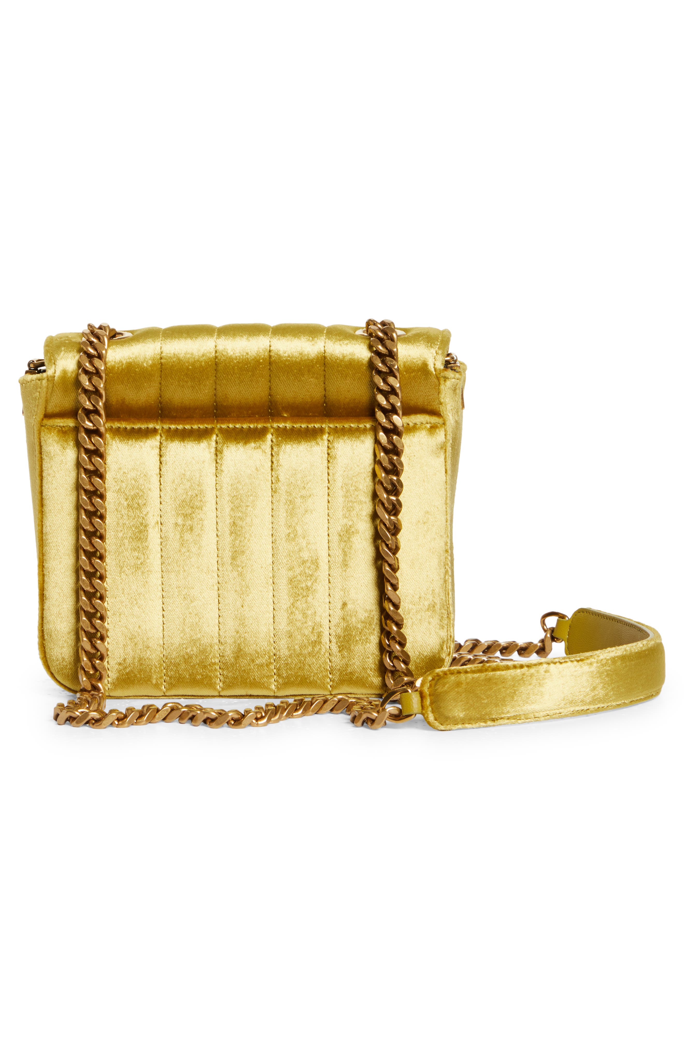 Saint Laurent Small Vicky Velvet Crossbody Bag, Alternate, color, 