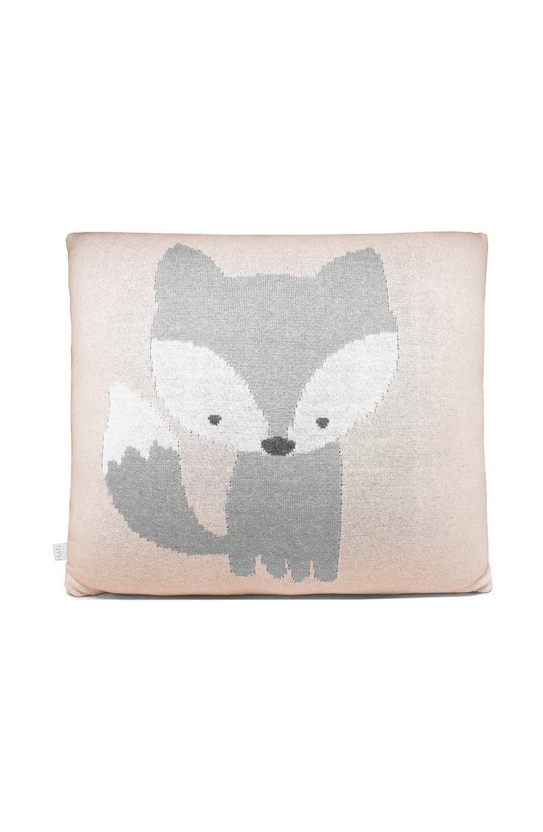 RIAN TRICOT Fox Pillow, Main, color, Soft Pink