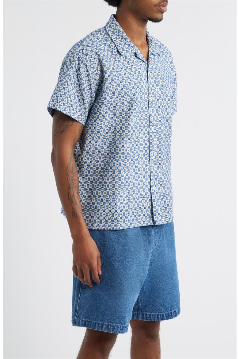 Adrian Woven Camp Shirt, Alternate, color, UNBLEACHED MULTI