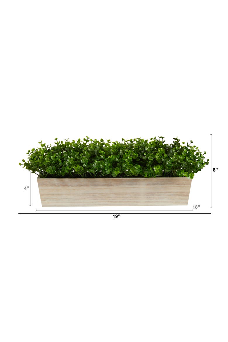 19-in Eucalyptus Artificial Plant in Decorative Planter, Alternate, color, Green