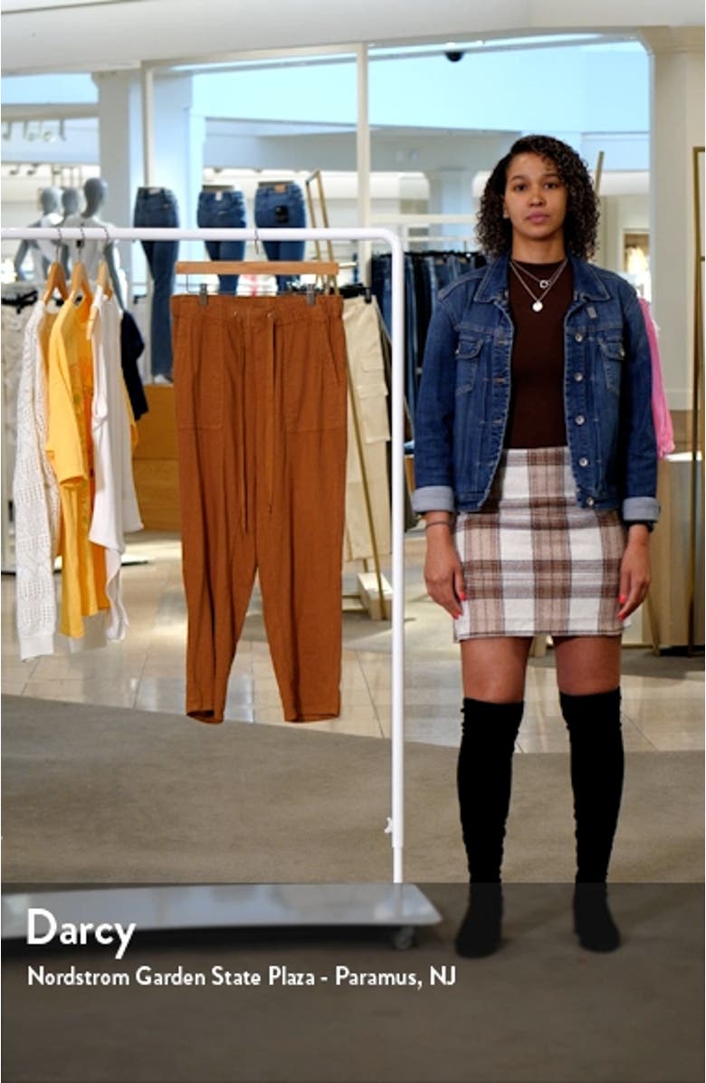 Rosalie Linen Blend Drawstring Ankle Pants, sales video thumbnail