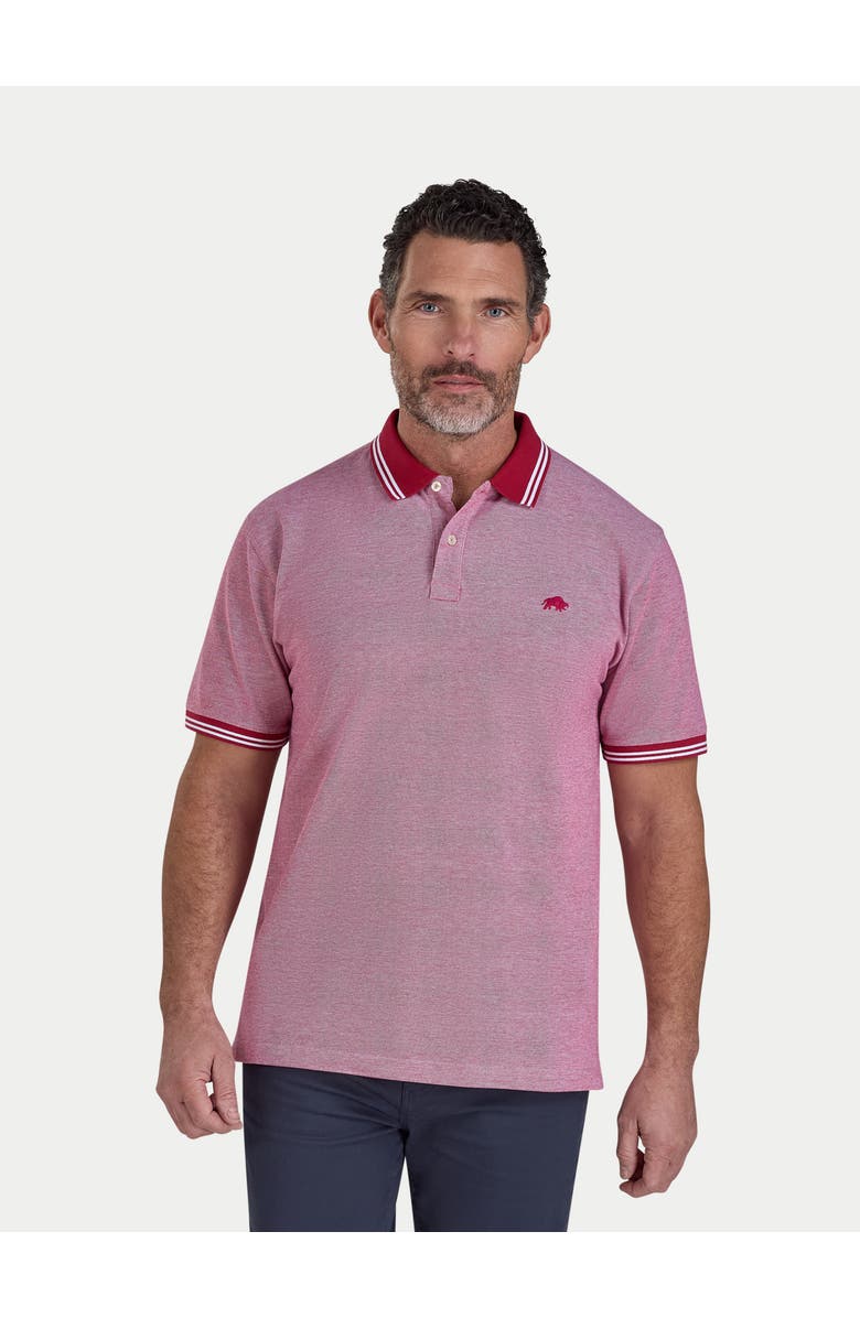 Raging Bull Tipped Pique Polo Shirt, Main, color, Berry