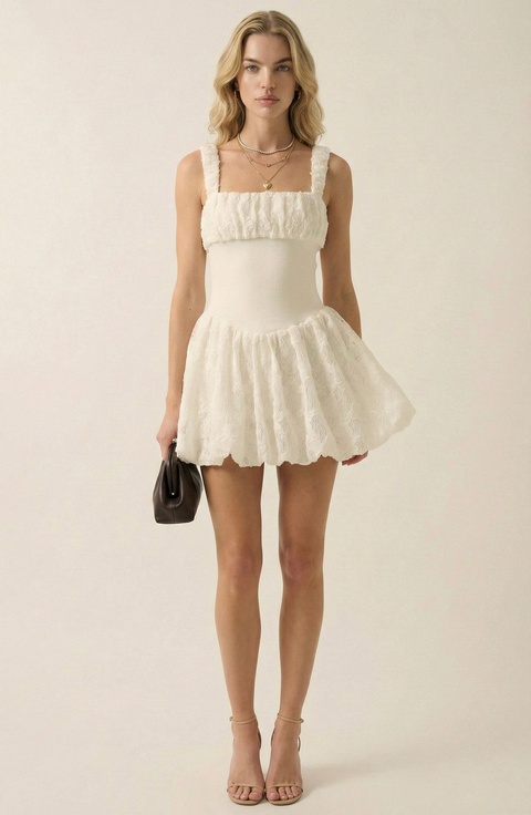 Boucle Knit Fit and Flare Mini Dress