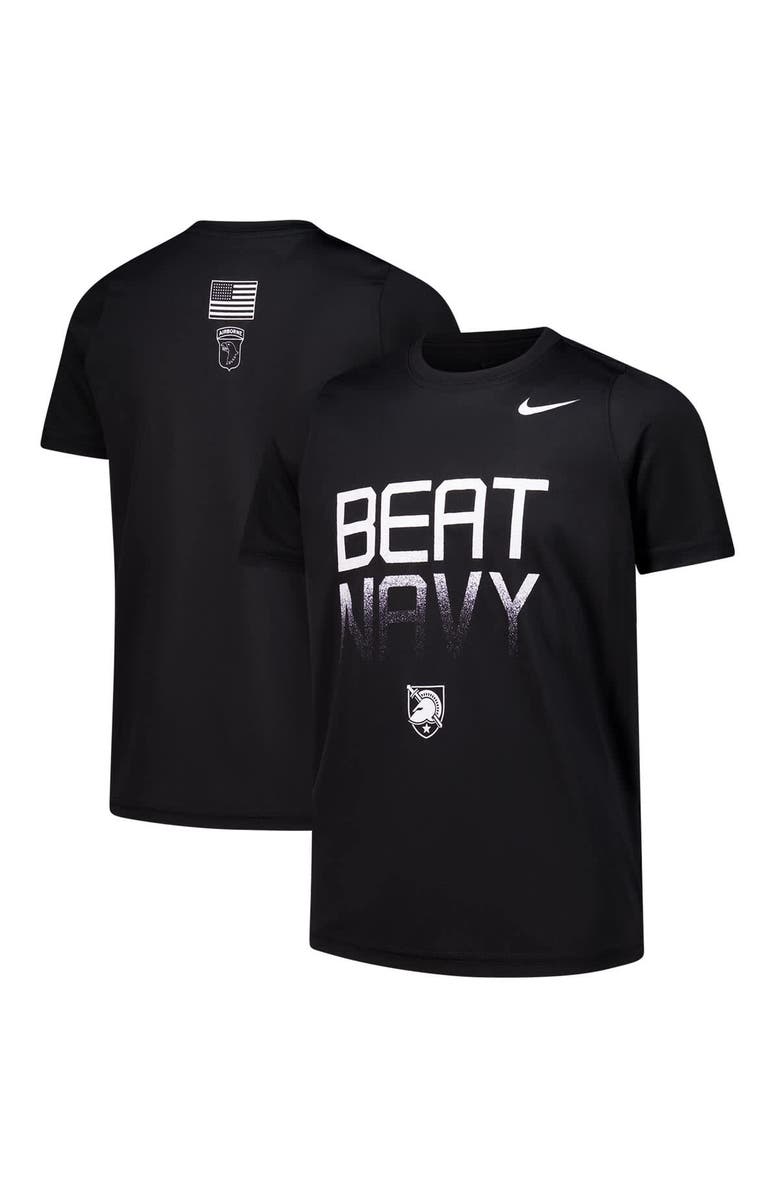 Nike Youth Nike Black Army Black Knights 2024 Rivalry Collection Beat Navy Legend Performance T-Shirt, Main, color, 