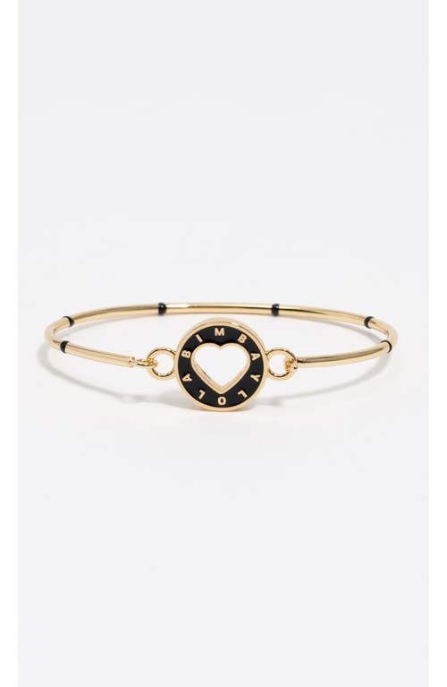 Bimba Y Lola Heart Logo Rigid Bracelet In Gold