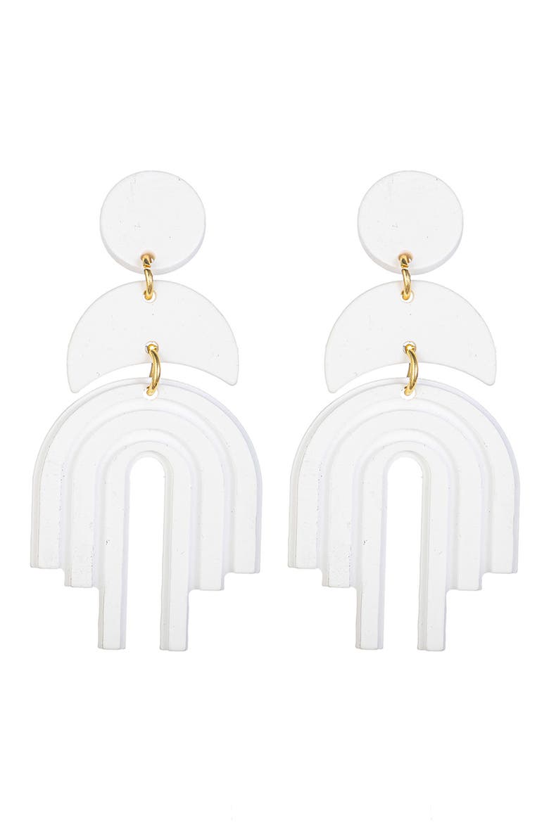 Giulia Chandelier Drop Earrings, Main, color, WHITE