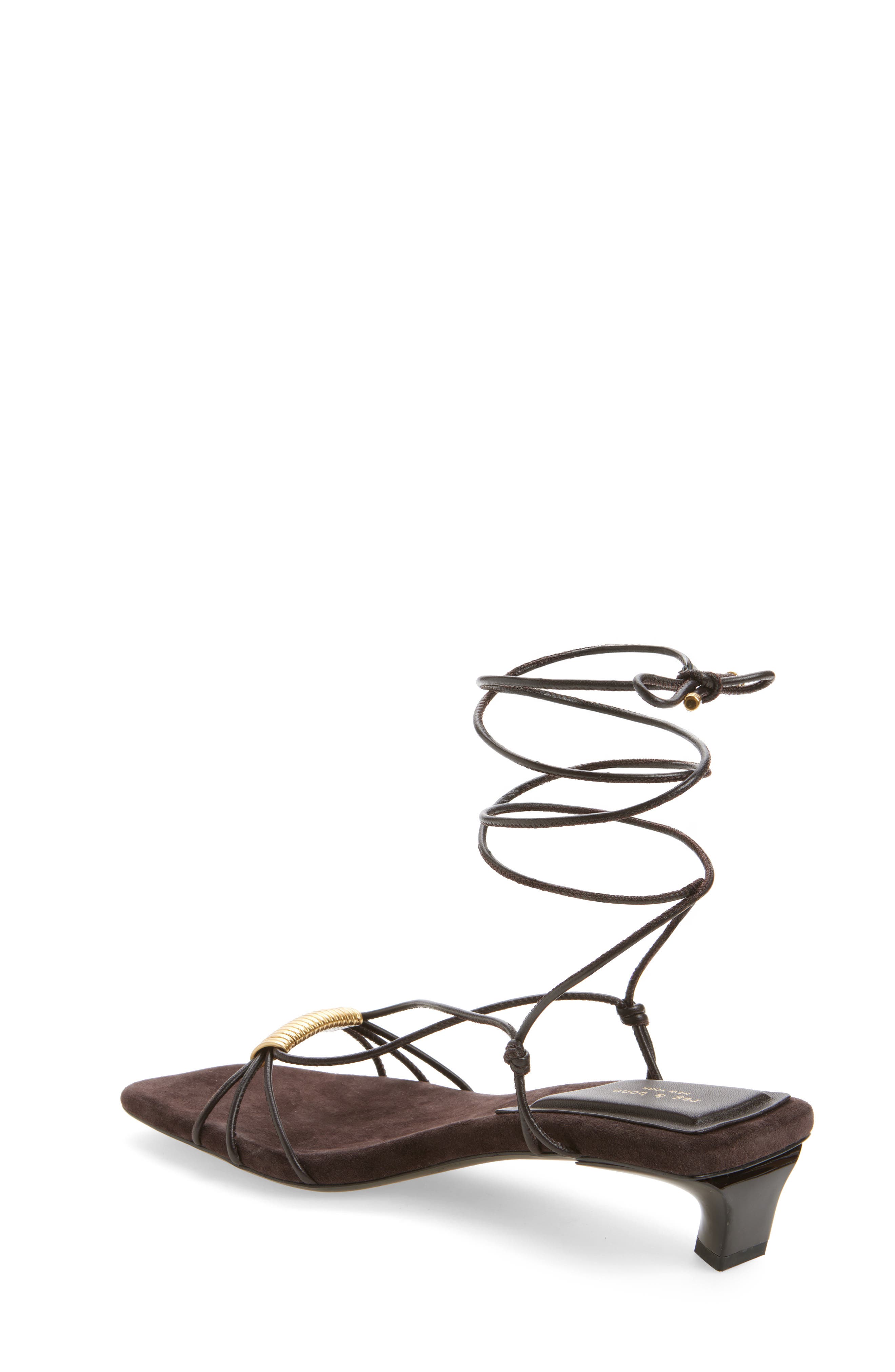 Liv Ankle Wrap Kitten Heel Sandal, Alternate, color, DARK CHOCOLATE