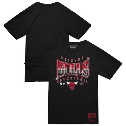 Men's Mitchell & Ness  Black Chicago Bulls Worldwide Collection Glow Up T-Shirt