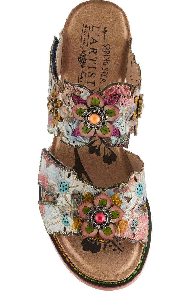 L'Artiste by Spring Step Radiating Sandal, Alternate, color, Denim Multi