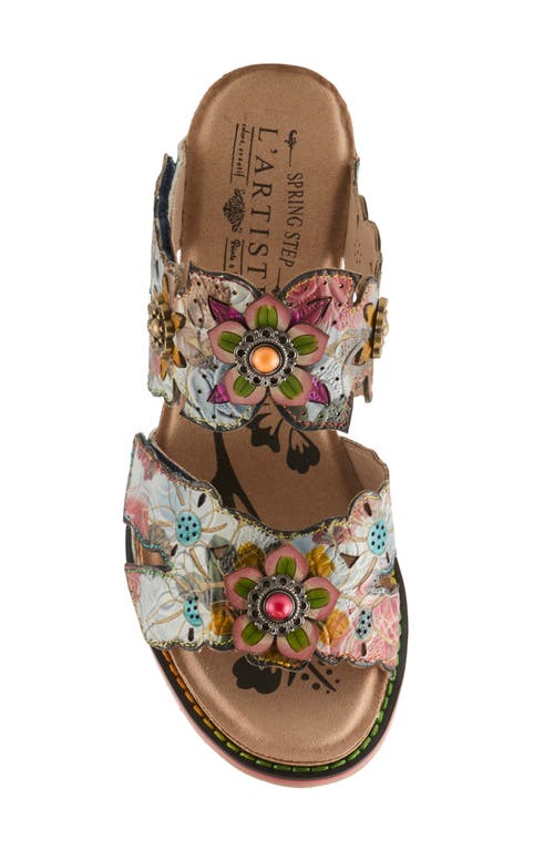L'artiste By Spring Step Radiating Sandal In Denim Multi