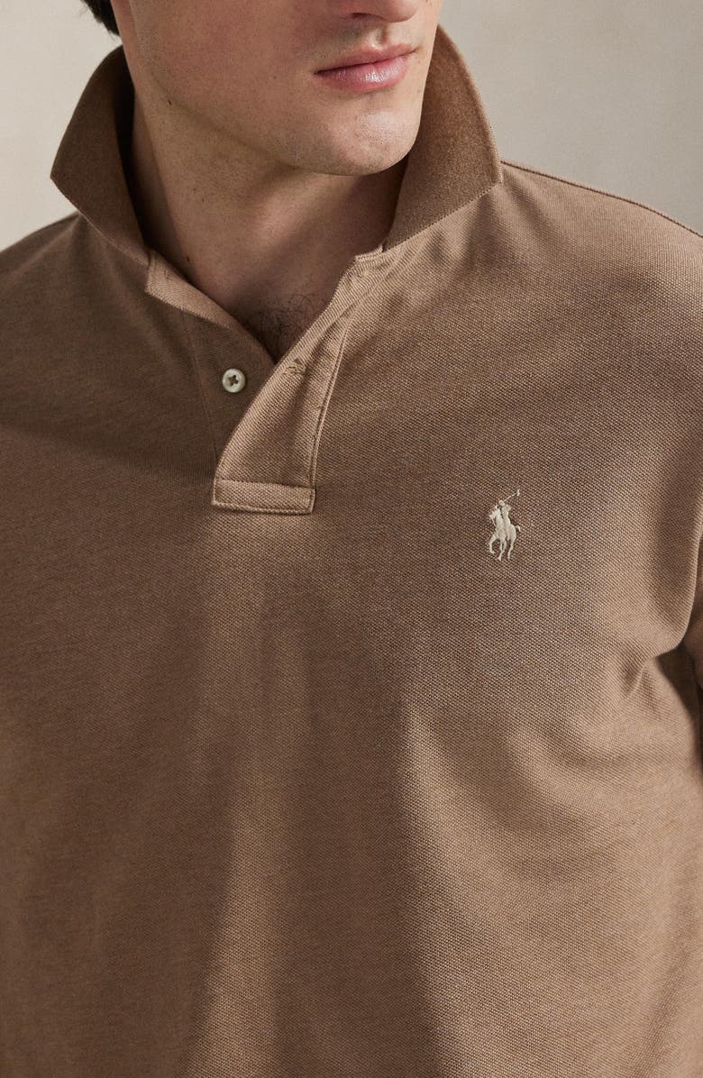 Polo Ralph Lauren Solid Cotton Polo Shirt, Alternate, color, Grey Cloud Heather